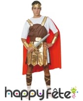 Costume de soldat romain avec cape rouge