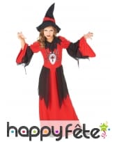 Costume de sorci&egrave;re araign&eacute;e rouge pour enfant