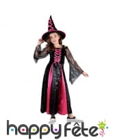 Costume de sorcière rose pour enfant