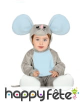Costume de souris avec coiffe et chaussons, bébé