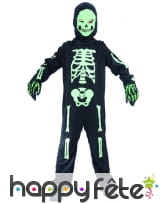 Costume de squelette vert pour enfant