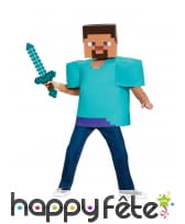 Costume de Steve pour enfant, Minecraft, image 2