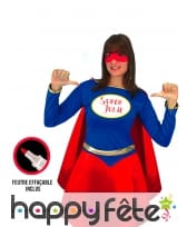 Costume de super héro personnalisable pour femme