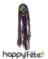 Crâne de spectre squelette lumineu à suspendre, image 1