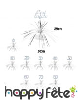 Centre de table cascade de fils argentés