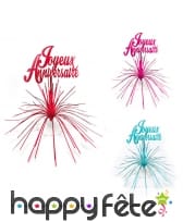 Centre de table cascade Joyeux Anniversaire