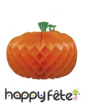 Centre de table citrouille en papier alvéolé, 27cm