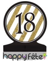 Centre de table d'anniversaire noir et or, image 1