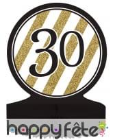 Centre de table d'anniversaire noir et or, image 2