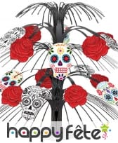 Centre de table Dia de los Muertos et roses