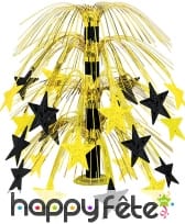 Centre de table étoiles dorées et noires