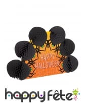 Centre de table Happy Halloween et Araign&eacute;es