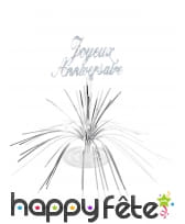 Centre de table Joyeux Anniversaire argenté