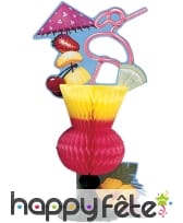 Centre de table verre à cocktail en papier