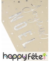 Chemin de table argenté Joyeux Noël, image 1