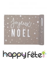 Chemin de table argenté Joyeux Noël, image 2