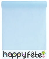 Chemin de table bleu clair de 10 m