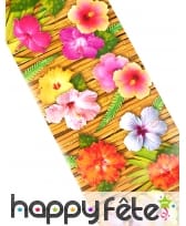 Chemin de table imprimé fleurs d'hibiscus, image 1