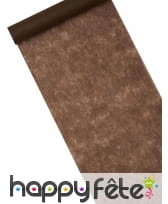 Chemin de table marron chocolat de 10m