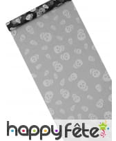 Chemin de table noir et tête de mort 29cm x 5m