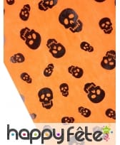 Chemin de table orange et têtes de mort 29cmx5m, image 1