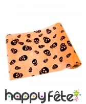 Chemin de table orange et têtes de mort 29cmx5m, image 2