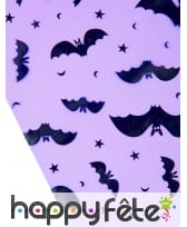 Chemin de table violet avec chauves souris 29cmx5m, image 1