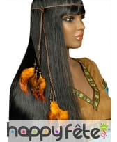 Collier de tête Indien plumes et perles, image 2