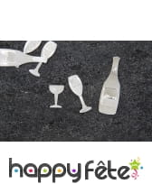 Confettis de table bouteille de bulle et verre, image 1