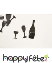 Confettis de table bouteille de bulle et verre, image 3