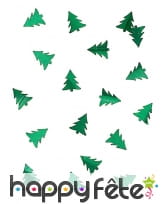 Confettis de table en forme de sapin vert
