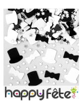 Confettis de table noirs et blancs années 20, image 2