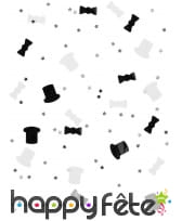 Confettis de table noirs et blancs années 20
