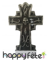Croix de tombe sinistre de 38cm