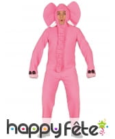 Combinaison d'un éléphant rose pour adulte