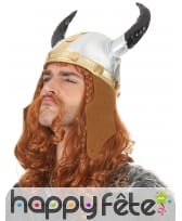 Casque de viking métallique avec cornes, image 1