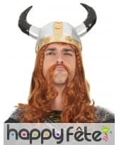Casque de viking métallique avec cornes, image 2