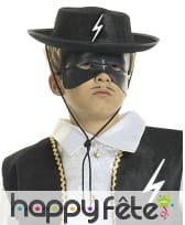 Chapeau de zorro noir pour enfant