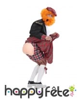 Caleçon écossais avec fausses fesses