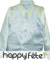 Chemise enfant à super ruches blanche