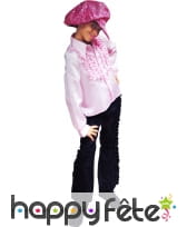 Chemise enfant à super ruches rose