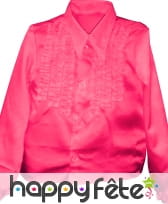 Chemise enfant à super ruches rouge