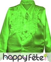 Chemise enfant à super ruches verte