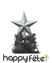 Cimier étoile argentée de 20cm