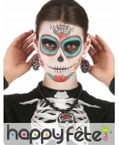 Collier et boucles d'oreilles Dia de los muertos, image 1