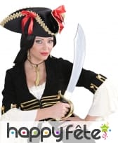 Collier et boucles d'oreilles sabres dorés