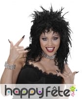 Collier et bracelet punk de piques argentées