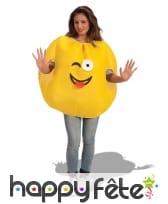 Costume émoticône clin d'oeil pour adulte