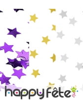 Confettis &eacute;toiles de 1cm, m&eacute;tallis&eacute;s