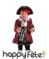 Costume élégant de bébé capitaine pirate